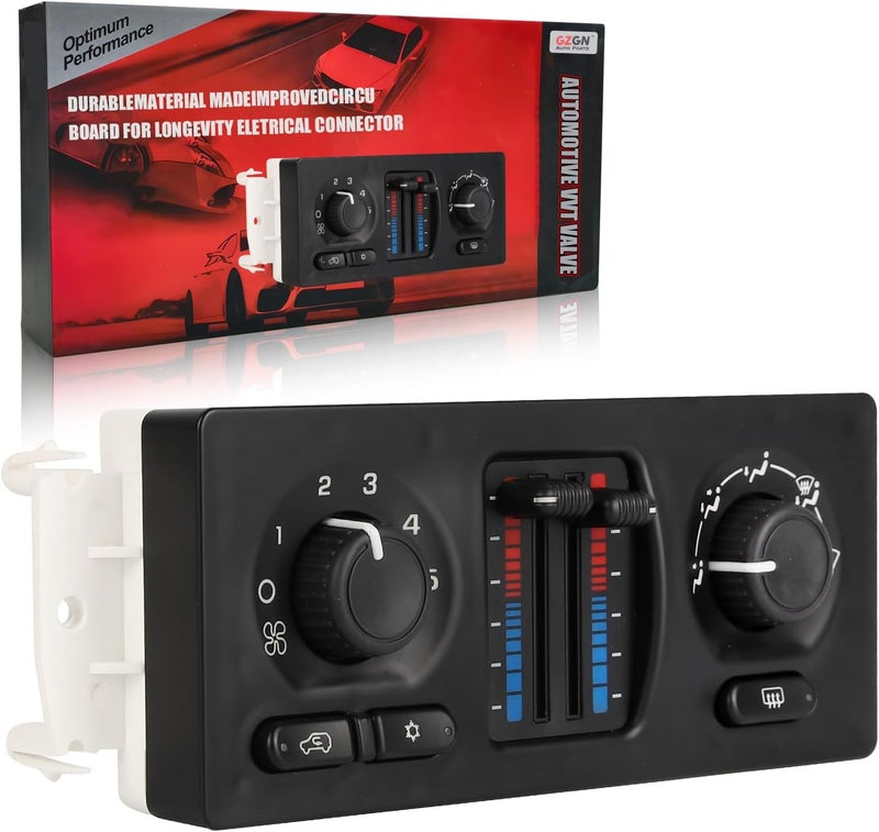 GZGN 599-210XD A/C Heater Climate Control Module Panel Switch Compatible with 02-07 Silverado Suburban Tahoe Trailblazer Avalanche Sierra Yukon Envoy Cadil Escalade Isuzu Buick Bravada OE 10370033 - Image 1